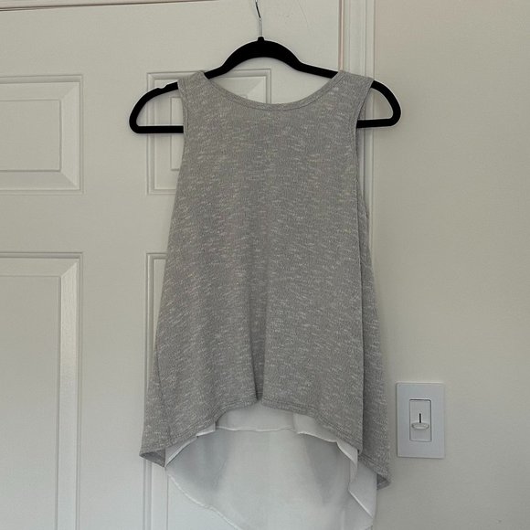 DESIGN LAB Grey Knit Open Back Tank - Picture 2 of 4